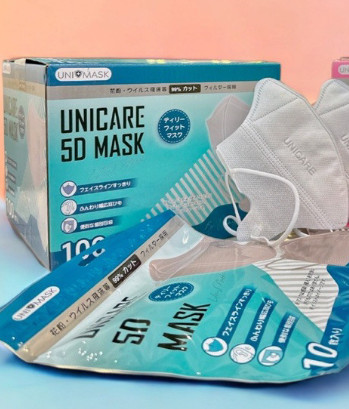 Khẩu trang Unicare 5D Đen (Hộp/100c)