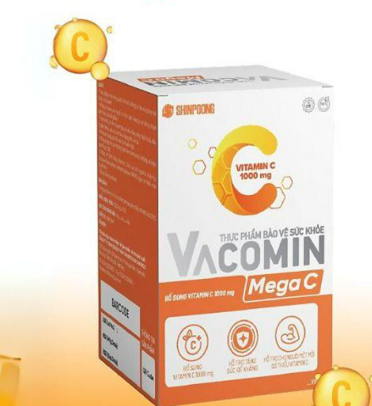 Vacomin Mega C Vitamin C  1000mg Shinpoong (H/60v) date 06/2027