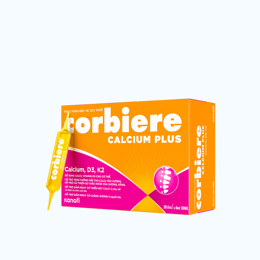 Calcium Corbiere Plus Sanofi 10 ML (Hộp 30 ống)