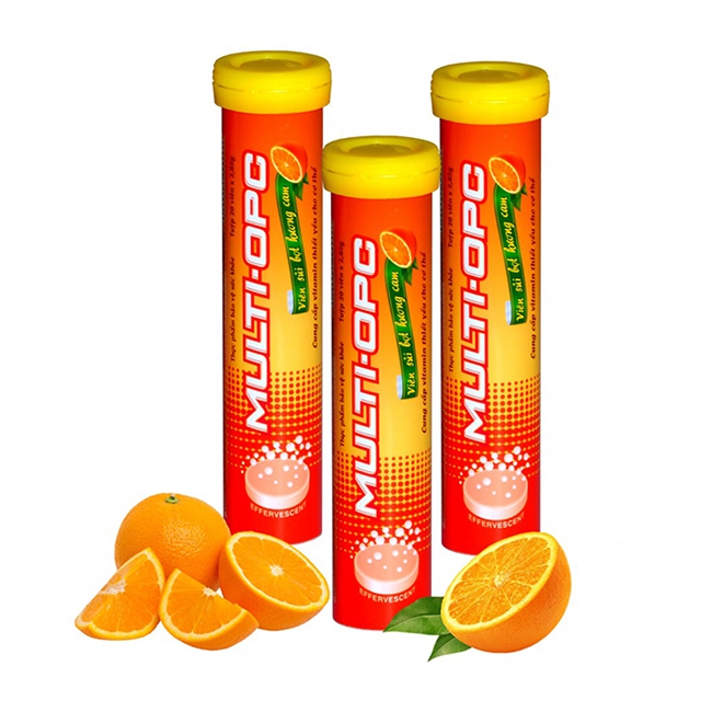 Viên sủi Multi-OPC hương cam (Tuýp/20v)