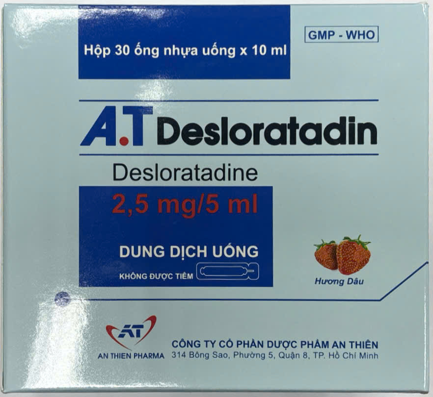 A.T Desloratadin 2.5mg/5ml An Thiên (H/30o/10ml) Date 12/2027