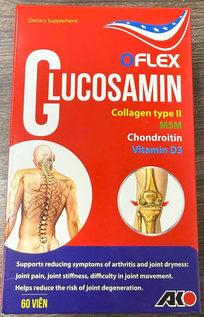 Oflex Glucosamin Akopha Pháp (Lọ/60v)