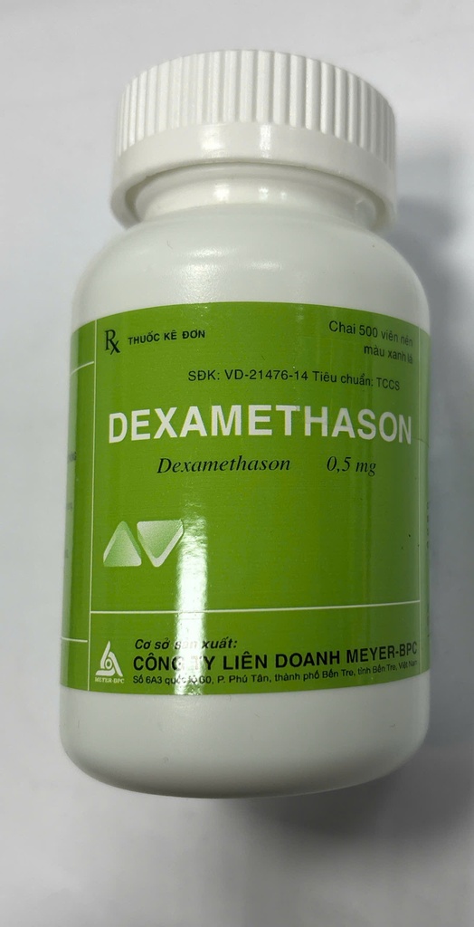 Dexamethason 0,5mg Meyer-BPC ( Lọ/500v) Màu Xanh