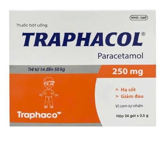 Traphacol Paracetamol 250mg Traphaco (H/24gói)