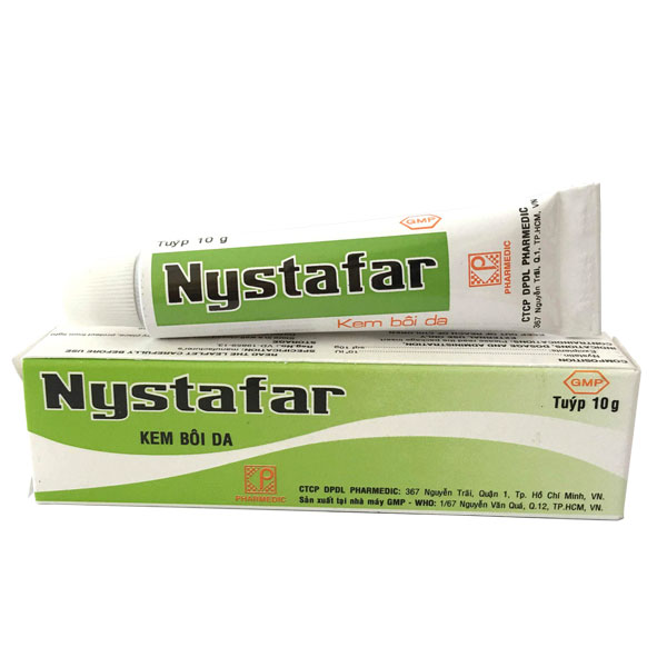 Kem bôi Nystafar trị nấm da tuýp 10g Pharmedic date 03/2027