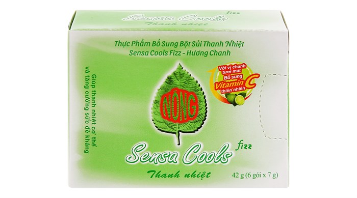 Sensa Cools Bột Sủi Thanh Nhiệt  (Hộp/6 gói) Date 08/2027