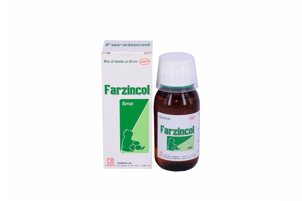 Farzincol Siro 90ml Pharmedic (Lọ/90ml) Date 02/2027