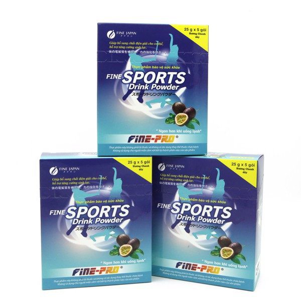 Fine Sports Drink Powder hương Chanh dây Tường Nguyên (H/5gói x 25g) 