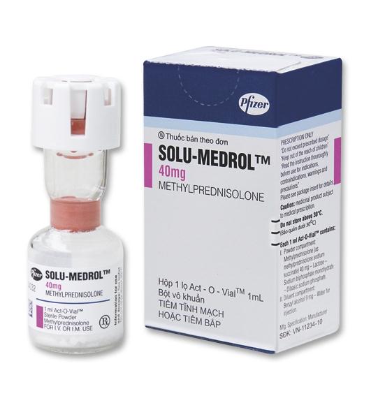 Solu Medrol 40mg Pfizer (H/1o/1ml) Date 11/2026