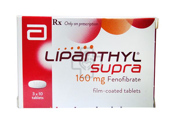 Lipanthyl Supra Fenofibrate 160mg Abbott (H/30v) 