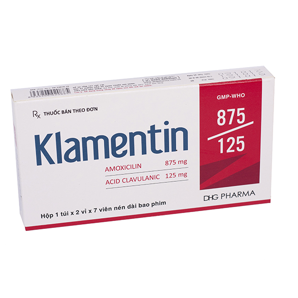 Klamentin 875/125 DHG Hậu Giang (H/14v) Date 11/2027