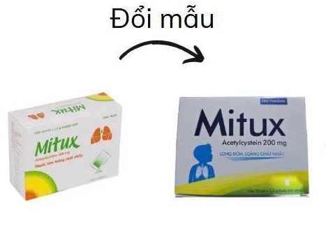 Mitux Acetylcystein 200mg DHG Hậu Giang (H/24gói)