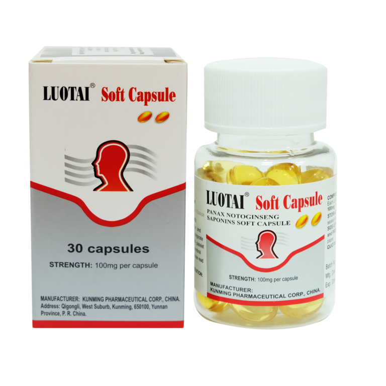Luotai Panax notoginseng saponins 100mg Trung Quốc (Lọ/30v) Date 09/2026