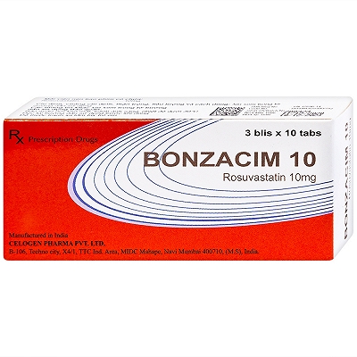 Bonzacim Rosuvastatin 10mg Ấn Độ (H/30v)
