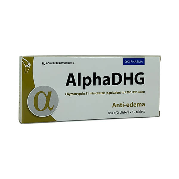 AlphaDHG Chymotrypsin 4200IU DHG Hậu Giang (H/20v) 