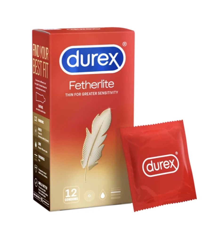 Bao cao su Durex Fetherlite Lông Gà Vàng (H/12 cái)