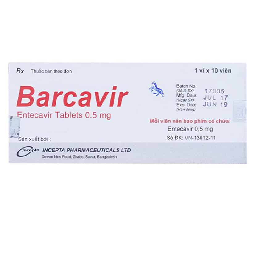 Barcavir Entecavir INN 0,5mg Bangladesh (H/10v) Date 06/2026