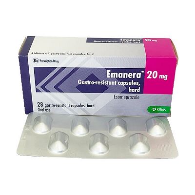 Emanera Esomeprazole 20mg Krka (H/28v) Date 02/2026