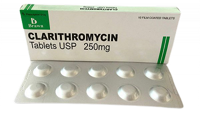 Clarithromycin 250mg Brawn (H/10v) Date 07/2025