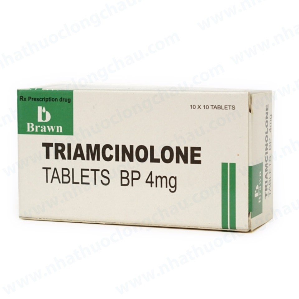 Triamcinolone 4mg Brawn Ấn Độ (H/100v) Date 09/2027