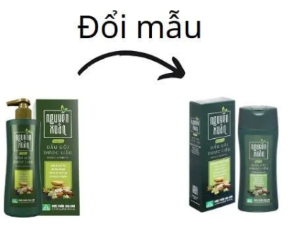 Dầu Gội Dược Liệu Nguyên Xuân Xanh Hoa Linh (Chai/260g) chai bé