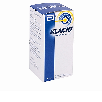 Klacid clarithromycin 125mg/5ml Abbott (Lọ/60ml) Date 07/2027