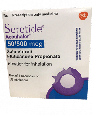 Seretide Accuhaler 50/500 GSK (Lọ/60 liều Xịt) Date 01/2027