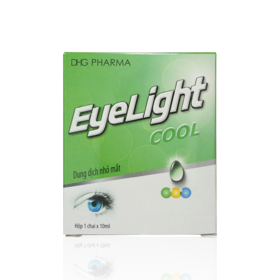 Eyelight Cool nhỏ mắt DHG Hậu Giang (xanh) (Lọ/10ml) Date 05/2026