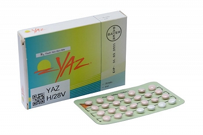 Yaz Drospirenone Ethinylestradiol tránh thai Bayer (H/28v) Date 05/2027