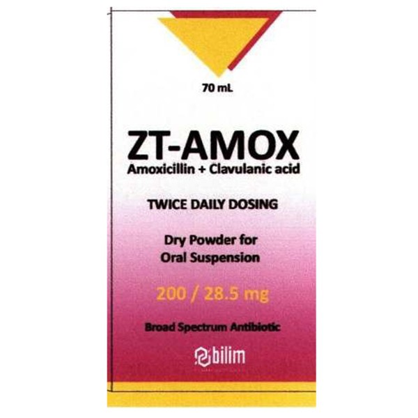 Zt Amox Amoxicilin + Clavunamox acid 200/28.5Mg Thổ Nhĩ Kỳ (Lọ/70ml) Date 08/2027