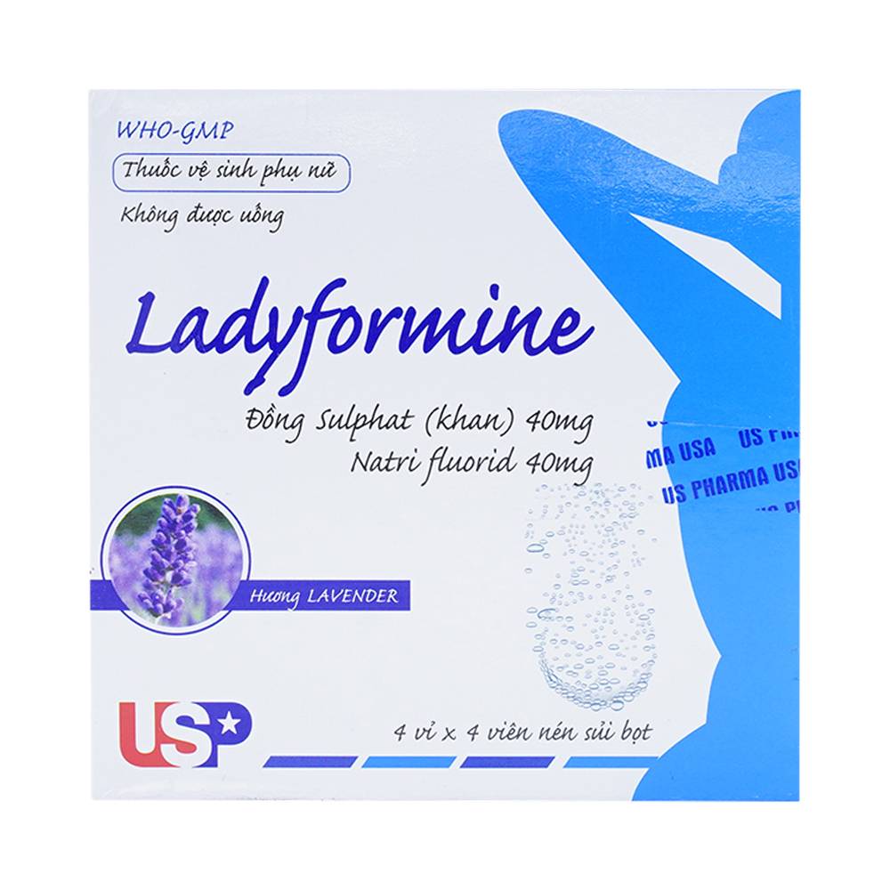 Ladyformine Vệ Sinh Phụ Nữ viên sủi USP (H/16v) Date 12/2027