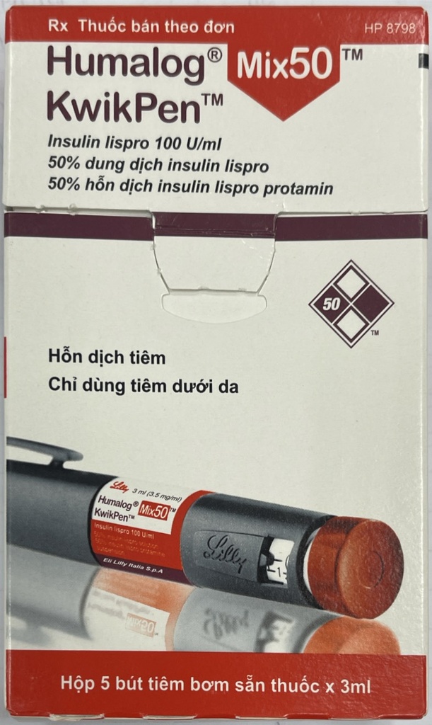 Humalog Mix 50/50 Kwikpen Bút tiêm tiểu đường Lilly France (1bút) 