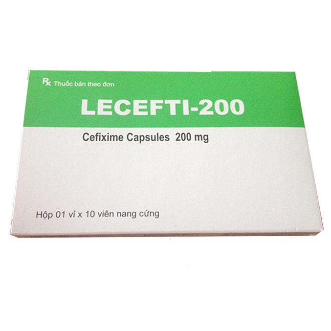 Lecefti Cefixime 200mg Ấn Độ (H/10v) Date 08/2026