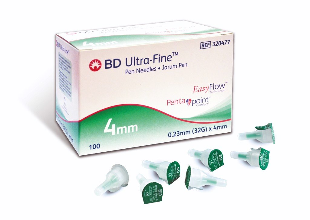 Đầu kim bút tiêm tiểu đường BD Ultra Fine 32Gx4mm Ireland (H/100cái) date 08/27
