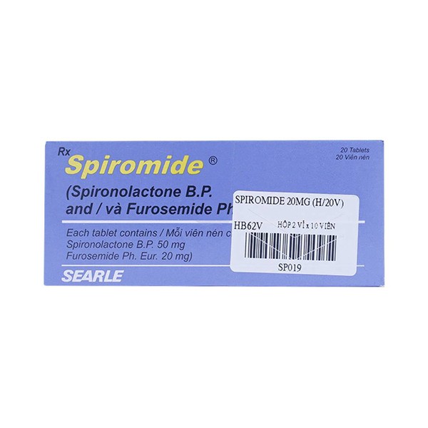 Spiromide 50mg/20mg Pakistan (H/20v) Date 09/2026