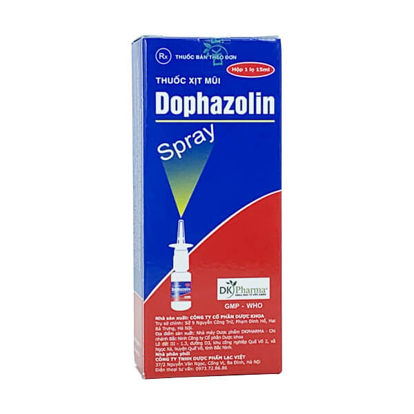  Dophazolin xịt mũi Dược Khoa (Cọc/10Lọ/15ml) Date 12/2027