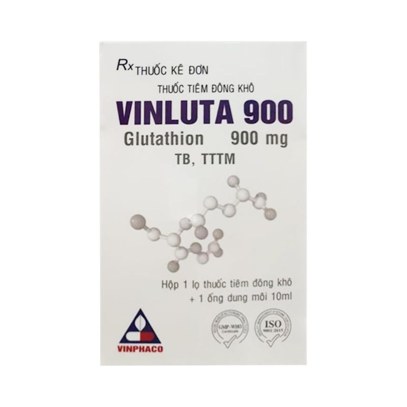 Vinluta Glutathion 900mg bột pha tiêm Vĩnh Phúc (H/1lọ/1o) 
