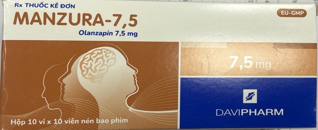 Manzura Olanzapin 7.5mg Davipharm (H/100v)
