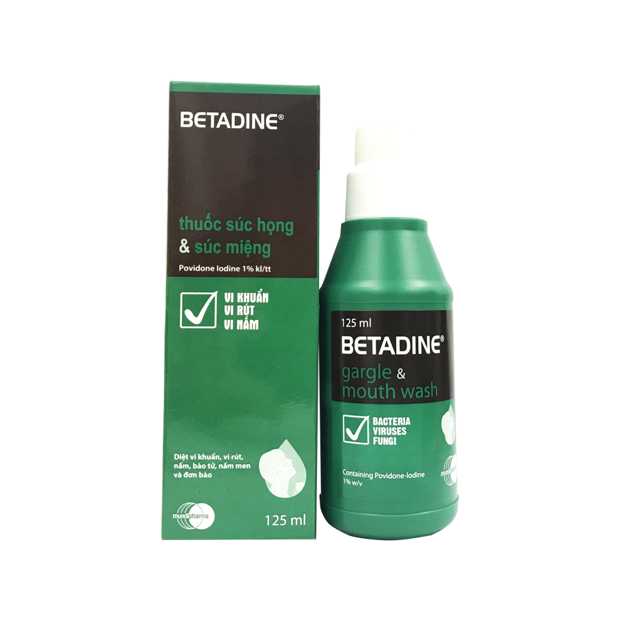 Betadine Súc Họng Mundipharma (Lọ/125ml)  Date 06/2026