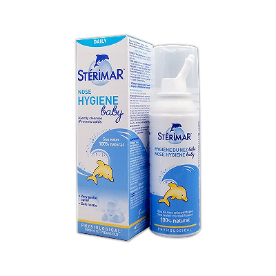 Sterimar Nose Hygiene Baby Xịt Muối Biển TE Cá Heo Vàng Fumoze (Lọ/50ml) Date 01/2027
