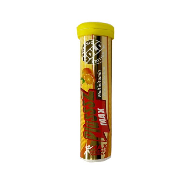 Plusssz Max Multi sủi vị cam Ba Lan (Tuýp/20v) date 03/2027 
