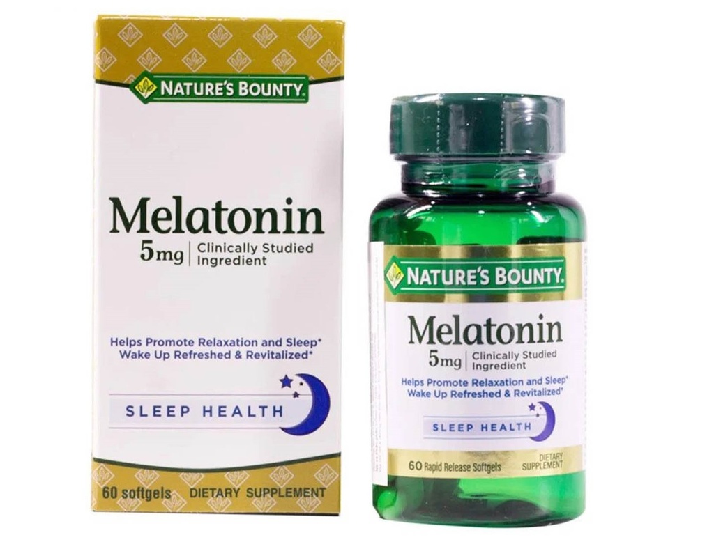 Melatonin 5mg Nature’s Bounty Mỹ (Lọ/60v) date 07/2027
