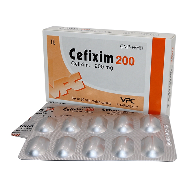 Cefixim 200mg Pharimexco Cửu Long (H/20v) date 05/2026