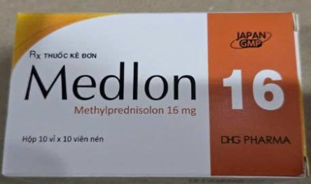 Medlon Methylprednisolone 16mg DHG Hậu Giang (H/100v) date 10/2027