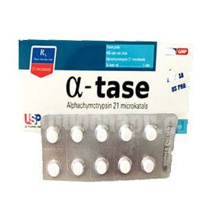 Alpha Tase Alphachymotrypsin 4200 USP (H/50v) Date 10/2027