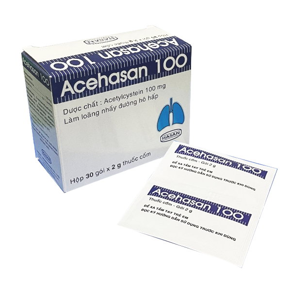 Acehasan acetylcystein 100mg Hasan (H/30gói) Date 12/2027