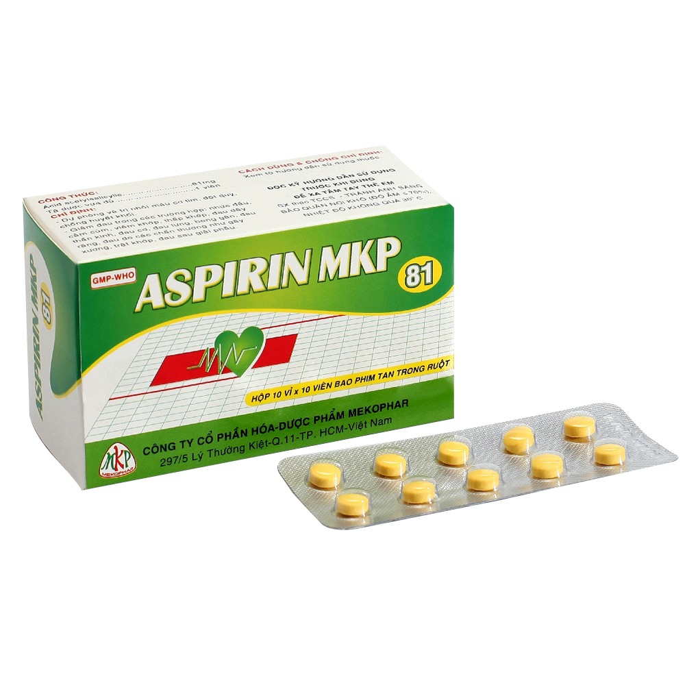 Aspirin MKP 81mg Mekophar (H/100v) 