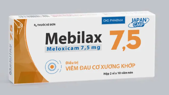 Mebilax 7.5mg DHG Hậu Giang (H/20v)