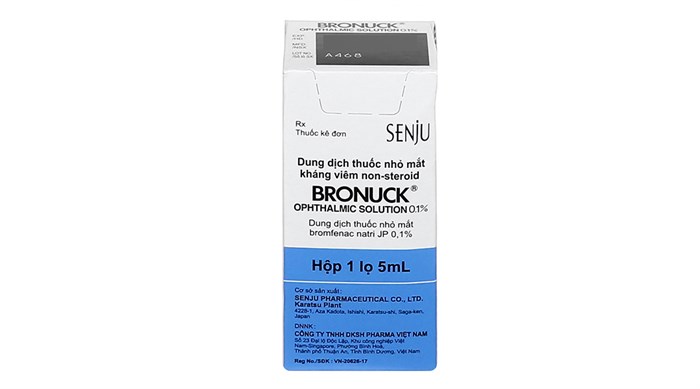 Bronuck Ophthalmic 0,1% nhỏ mắt Senju Nhật (Lọ/5ml) Date 04/2027