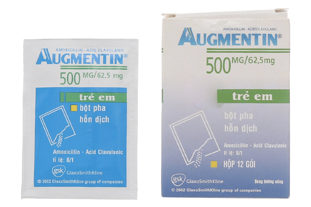 Augmentin 500/62,5mg GSK (H/12gói) Date 09/2027